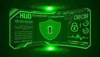 Modern HUD Technology Screen Background with lock vector