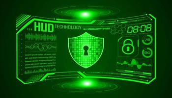 Modern HUD Technology Screen Background with lock vector