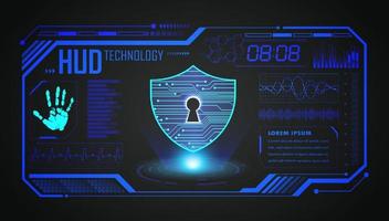 fondo de pantalla de tecnología hud moderna con bloqueo vector