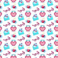 Pink seamless pattern for St Valentine Day photo