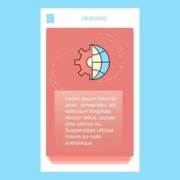 Internet setting mobile vertical banner design design Vector