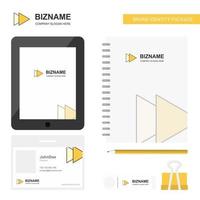 Forward Business Logo Tab App Diary PVC Employee Card and USB Brand Stationary Package Design Vector Template