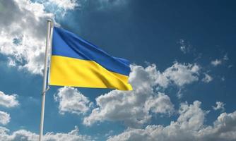 ukraine country blue yellow nation flag waving blue sky background wallpaper copy space patriotism symbol ukrainian person people national international government  europe independence pride democracy photo