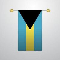 Bahamas hanging Flag vector