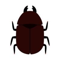 Flat Stag Beetle Insect Animal Animated Vector Illustration