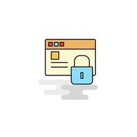 Flat Protected website Icon Vector