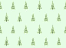 Seamless pattern with spruces. Christmas texture in flat style. vector