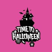 Halloween design with typography and light background vector