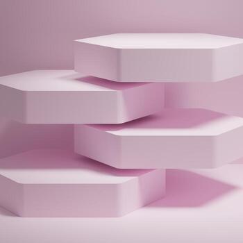 3d rendering display product abstract minimal scene with geometric podium platform. stand for cosmetic products. Stage showcase on pedestal 3d studio. photo