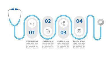 Making doctor appointment infographic chart design template. Editable infochart with icons. Instructional graphics with 4 step sequence. Visual data presentation vector