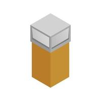 Recycle bin icon, isometric 3d style vector