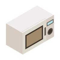 Microwave icon, isometric 3d style vector