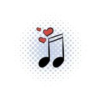 Wedding music comics icon vector