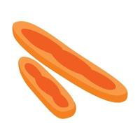 Orange virus isometric 3d icon vector