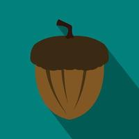 Acorn icon in flat style vector