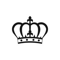 Crown icon in simple style vector