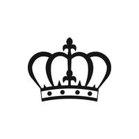 Crown icon in simple style vector