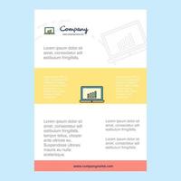 Template layout for Laptop comany profile annual report presentations leaflet Brochure Vector Background