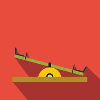 Seesaw flat icon vector