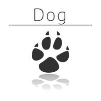 Dog animal track vector