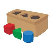 Sorter toy cartoon icon vector