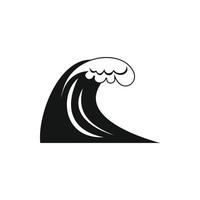 Big wave icon, simple style vector