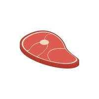 icono de carne, estilo isométrico 3d vector