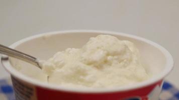 A bowl of vanilla ice cream video