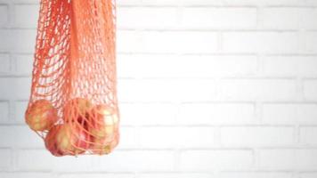 Apples in an orange net video