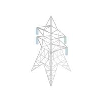 Pylon power icon, isometric 3d style vector