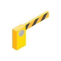 Barrier parking cars icon, isometric 3d style vector