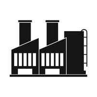 icono de edificio industrial de planta vector