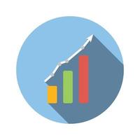 Graph chart flat icon vector