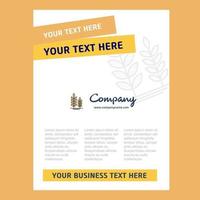 Wheat Title Page Design for Company profile annual report presentations leaflet Brochure Vector Background