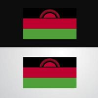 Malawi Flag banner design vector