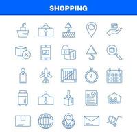 Shopping Line Icon for Web Print and Mobile UXUI Kit Such as Box Delivery Shipping Lock Cargo Delivery Package Shipping Pictogram Pack Vector