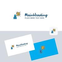 Thinking about dollar vector logotype with business card template Elegant corporate identity Vector