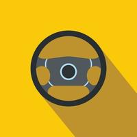 Steering wheel flat icon vector