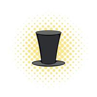 Male black cylinder icon, comics style vector