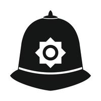 British police helmet icon, simple style vector