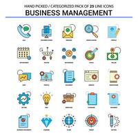 Business Management Flat Line Icon Set Business Concept Icons Design vector