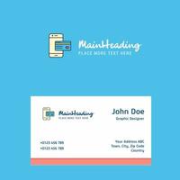 Online banking logo Design with business card template Elegant corporate identity Vector