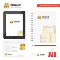 Life jacket Business Logo Tab App Diary PVC Employee Card and USB Brand Stationary Package Design Vector Template