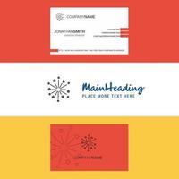 Beautiful Blast Logo and business card vertical Design Vector