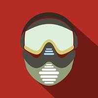 Paintball mask with goggles icon vector