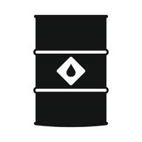 Oil barrel black simple icon vector