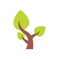 icono plano de plantas de ahorro de árboles vector