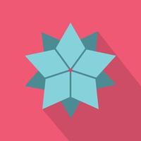 Star icon, flat style vector