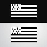 Brittany Flag banner design vector