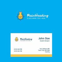 Flask logo Design with business card template Elegant corporate identity Vector